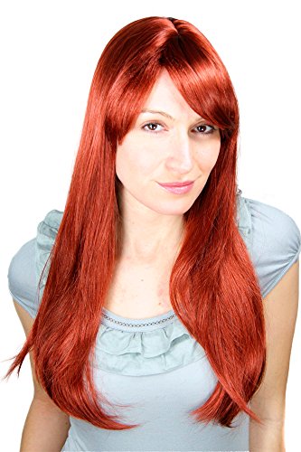 Perücke langhaarig rot glatt Scheitel 3115-350 ca. 60cm von WIG ME UP