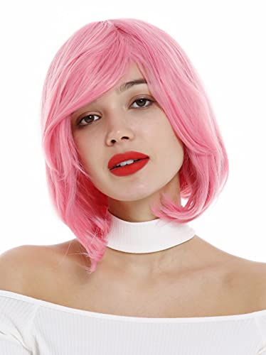 WIG ME UP - 0819-T1920 Perücke Damen kurz Bob gewellt wellig konkave Spitzen Rosa von WIG ME UP