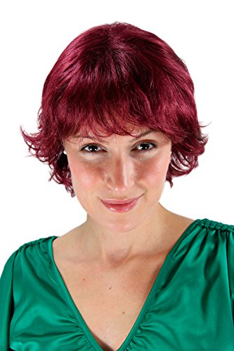 WIG ME UP - 26062-39 Kurzhaarperücke fransig aubergine-rot von WIG ME UP