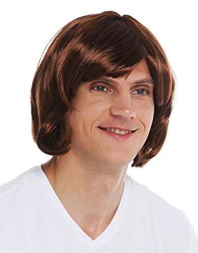 WIG ME UP - 2623-P33 Perücke Karneval Halloween Herren Mittelalter Minnesänger Schlager-Sänger trashiger Frisur Fail von WIG ME UP
