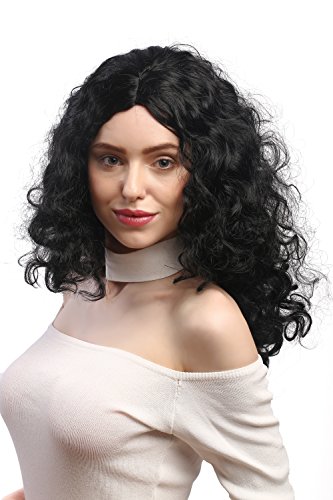 WIG ME UP - 3072-P103 Perücke Damen Karneval Fasching Locken Super Volumen Lockenpracht Mittelscheitel Schwarz 55 cm von WIG ME UP
