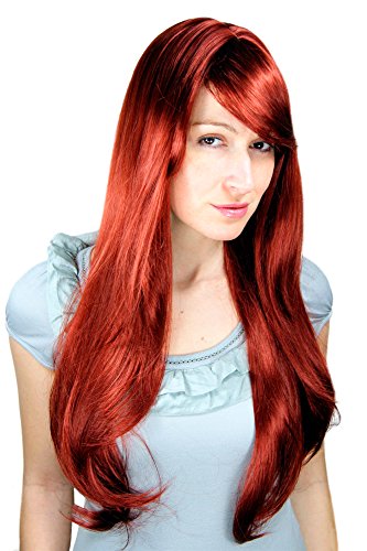 WIG ME UP - 3111-35 Perücke, rot, lang, Scheitel, sexy Wig ca. 70cm von WIG ME UP