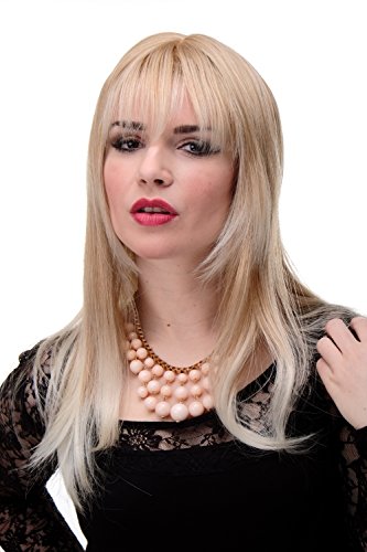 WIG ME UP - 3280-27T613 Frauen Perücke Blond Erdbeerblond-Platinblond-Mix glatte Haare Pony ca. 55cm lang von WIG ME UP