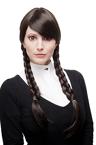 WIG ME UP - 3446-4 Perücke Damenperücke Cosplay Braun Dunkelbraun geflochtene Zöpfe Schulmädchen School Girl Japan Gothic Lolita von WIG ME UP