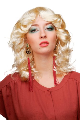 WIG ME UP - 61842-P88 Karneval Fasching Perücke voluminös Blond Hellblond Engel Angel Christkind Mittelscheitel von WIG ME UP