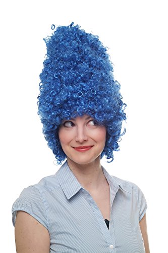 WIG ME UP - 8648-C3 Fasching Karneval Halloween Perücke Beehive Wig Turmperücke Barock Drag Queen Blau von WIG ME UP