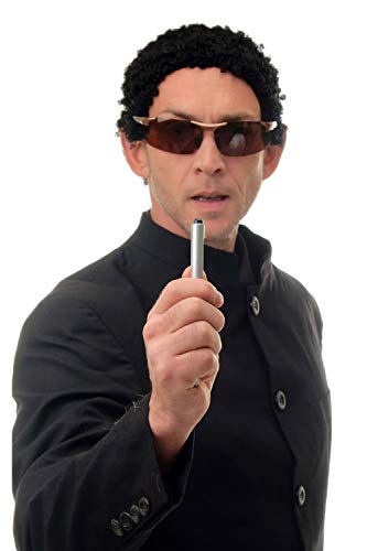 WIG ME UP - 90657-P103 Perücke Kurzhaarperücke Damen Herren Halloween Karneval kurzer Afro krause schwarze Locken Afrikaner von WIG ME UP