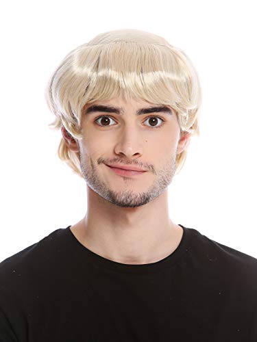 WIG ME UP - 90776-ZA83 Perücke Herren Fasching Karneval Halloween Mönch Tonsur Halbglatze blond hellblond ABT Mittelalter von WIG ME UP