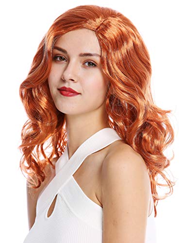 WIG ME UP - 90831-ZA130 Perücke Damenperücke Karneval Lang Wellig Mittelscheitel Rotblond Kupfer Kupferblond von WIG ME UP