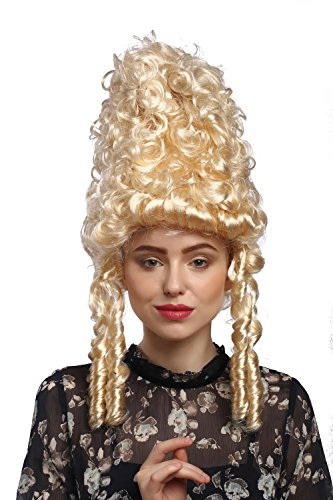 WIG ME UP - 90867-ZA88 Perücke Damen Karneval Fasching Historisch Barock blond lockig Marie Antoinette Pompadour Turmfrisur Beehive von WIG ME UP