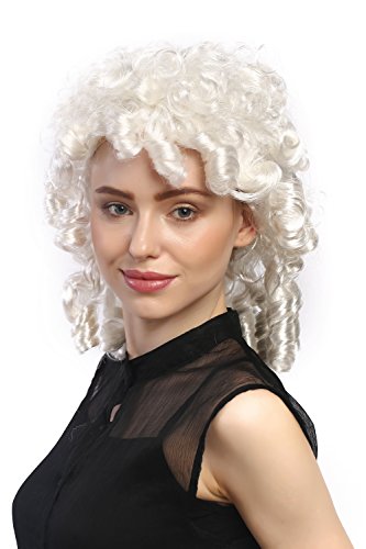 WIG ME UP - 90901-ZA68 Perücke Damen Karneval Fasching Barock historisch Weiß Korkenzieher Locken Spirallocken Prinzessin Edelfrau von WIG ME UP