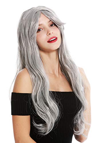 WIG ME UP - 90924-ZA68E Perücke Damen Karneval Fasching Halloween lang glatt helles Grau von WIG ME UP
