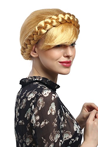 WIG ME UP - 91209-ZA35 Perücke Damen Karneval Fasching Haartracht Bayern Ukraine Russland Osteuropa Geflochten Goldblond Blond von WIG ME UP