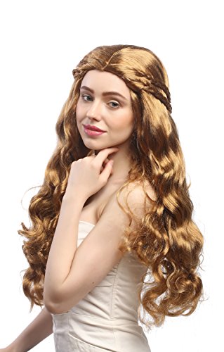 WIG ME UP - 91323-ZA27-ZA27A Perücke Damen sehr lang wellig Goldblond-Blond-Braun-Mix aufwendig geflochten Mittelscheitel Romantik Märchen Hippie von WIG ME UP