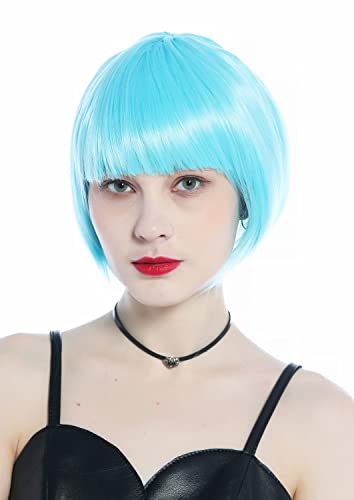 WIG ME UP - CW-051-T4516 Perücke Damen Fasching Karneval kurz hellblau blau Bob Page 20er 30er Jahre von WIG ME UP