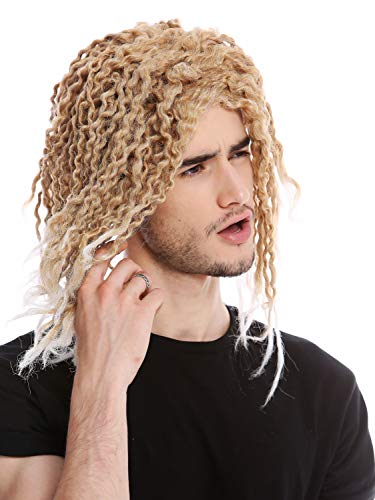 WIG ME UP - CXH-008-K27TKB80 Perücke Herren Damen Karneval Beach Boy Strand Hippie Karibik Locken wie Rasta Blond Mix sonnengebleicht von WIG ME UP