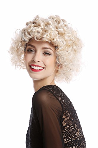 WIG ME UP - G-7-ZA88/ZA66 Perücke Damen Halloween Karneval 80er Diva gelockt Locken kurz von WIG ME UP