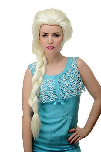 WIG ME UP - GFW2072L-613A Perücke Damenperücke Cosplay langer Zopf toupiert platinblond eisblond blond Prinzessin von WIG ME UP