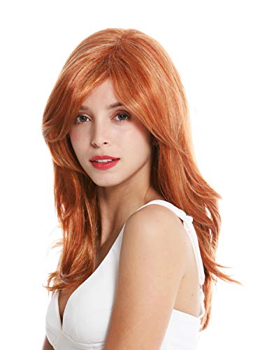 WIG ME UP - GFW2552 Damenperücke Perücke Damen lang leicht gewellte Scheitel helles Kupferrot Rot Blond von WIG ME UP