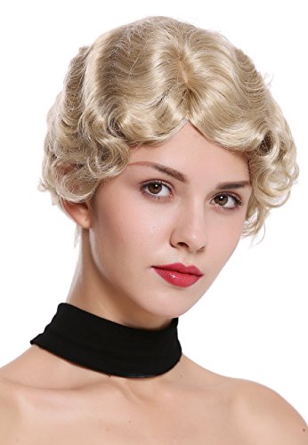 WIG ME UP - LD501-22 Damenperücke Perücke kurz 20er Jahre Swing Charleston Welle gewellt Scheitel Blond von WIG ME UP