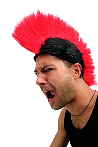 WIG ME UP - LM-420-P103/PC13 Karneval: Perücke Punk Mohawk Irokese Iro Spartaner von WIG ME UP