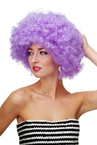 WIG ME UP - PW0011-P08 Perücke Afroperücke Afro 70er Jahre Party Partyperücke Funk Funky Disco Foxy Violett von WIG ME UP