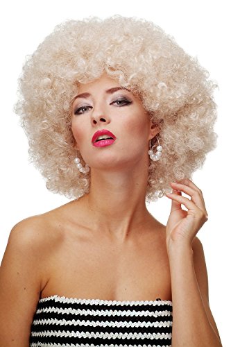 WIG ME UP - PW0011-P66 Perücke Afroperücke Afro 70er Jahre Party Partyperücke Funk Funky Disco Foxy Hellblond Blond Goldblond von WIG ME UP
