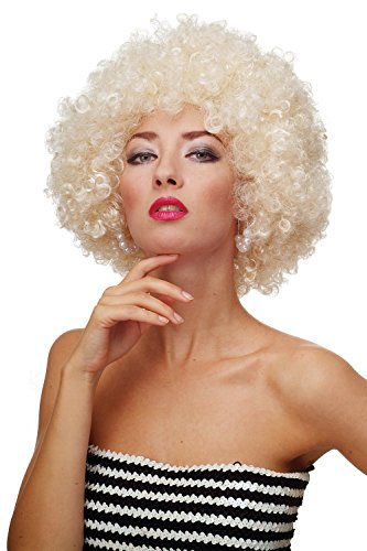 WIG ME UP - PW0011-P88 Perücke Afroperücke Afro 70er Jahre Party Partyperücke Funk Funky Disco Foxy Lichtblond von WIG ME UP