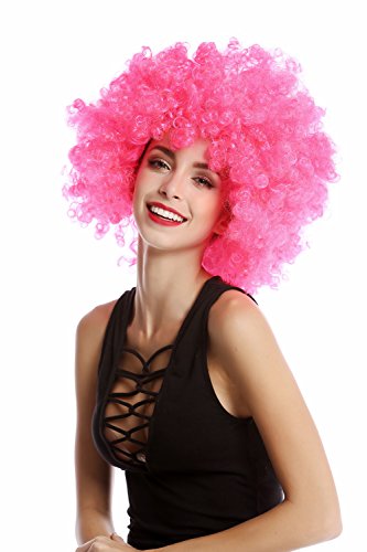 WIG ME UP - PW0011-PC5 Perücke Afroperücke Afro 70er Jahre Party Partyperücke Funk Funky Disco Foxy Rosa Pink von WIG ME UP