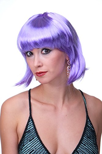 WIG ME UP - PW0114-P08 Sexy Party Perücke Bob Disco Kurz & Frech Go-Go Party Burlesque Violett von WIG ME UP