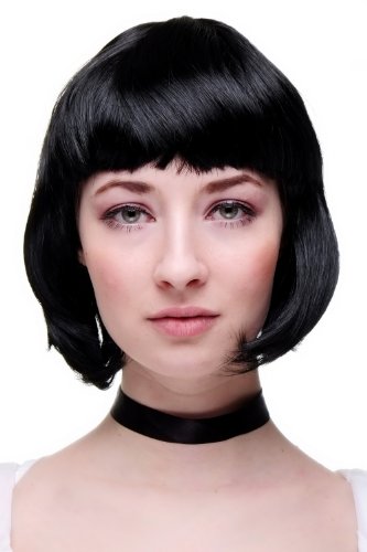 WIG ME UP - PW0114-P103 SCHWARZER BOB sexy Damenperücke Karneval Perücke von WIG ME UP