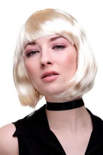 WIG ME UP - PW0114-P88 Sexy Party Perücke Bob hellblond Disco Kurz & Frech von WIG ME UP