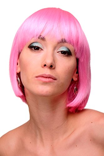 WIG ME UP - GFW248F-227 Qualitätsperücke Damenperücke Perücke Bob Page Pony zartes Pink Sexy Glam von WIG ME UP