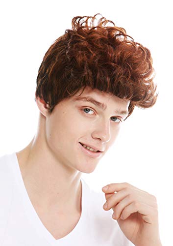 WIG ME UP - TC-1013-W8+33H Perücke kurz Damen Herren lockige Spitzen Top Locken schwarz braun rotbraun Mix von WIG ME UP