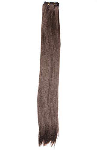 WIG ME UP - VK-WEFT-10 Tresse Kunsthaar-Tressen über 75 cm lang 250 cm breit hitzebeständig für Cosplay Theater Braun Mittelbraun von WIG ME UP