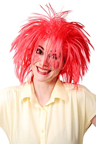 WIG ME UP - WIG027-PC13 Perücke Faschingsperücke Karneval Rot Wild Struppig Kobold Struppel von WIG ME UP