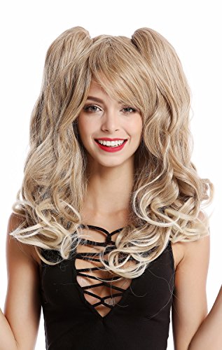 WIG ME UP - YZF-4379-27T613 Perücke Damenperücke Cosplay 2 abnehmbare Zöpfe lang wellig Gothic Lolita Blond Mischung Platin Spitzen von WIG ME UP