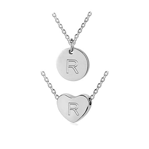 WIGERLON Damen Halskette Herz Scheibe Anhänger Silber Metall Onyx WIGERLON Damen Halskette Herz Scheibe Anhänger Silber Metall Onyx von WIGERLON