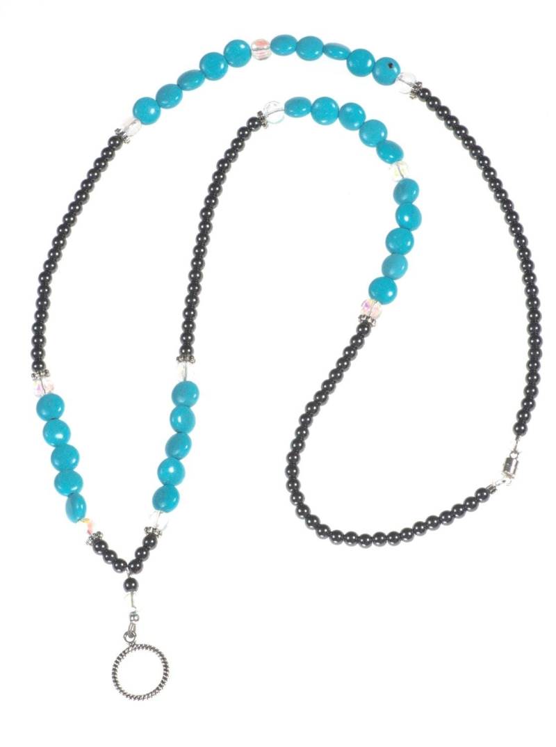 Ausweishalter, Pta Geschenk Für Lehrer, Perlen Lehrer Schlüsselband, Türkis Stein Hämatit Edelstein Schmuck, Das Schulpersonal Ausweishalter, Pta Geschenk Für Lehrer, Perlen Lehrer Schlüsselband, Türkis Stein Hämatit Edelstein Schmuck, Das Schulpersonal von WIGirlDesign
