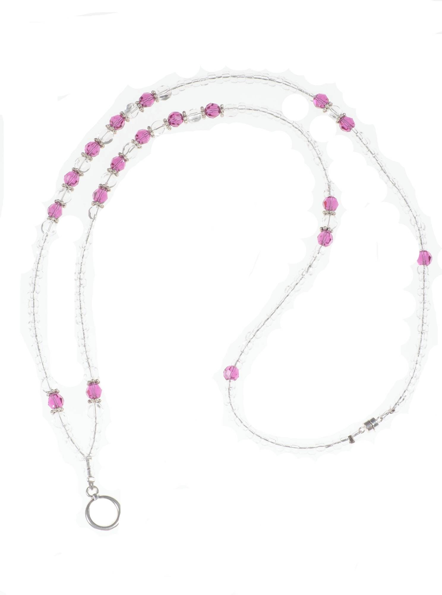 Brustkrebs Bewusstseins Geschenk, Id Ausweishalter, Fuschia Kristall Perle Lanyard, Perlen Lehrer Pta Geschenk Für Lehrer, Mitarbeiter Brustkrebs Bewusstseins Geschenk, Id Ausweishalter, Fuschia Kristall Perle Lanyard, Perlen Lehrer Pta Geschenk Für Lehrer, Mitarbeiter von WIGirlDesign