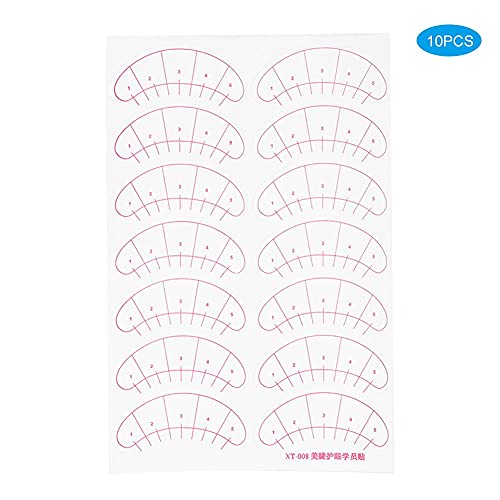 Wimpern Separator Sticker 70 Paare gebogene Form schonend klebend für Eyelash Extension Anwendung von WIHFHGZ