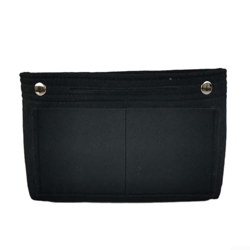 WIIYENA Effective Storage Solution Filz-Kosmetik-Organizer-Tasche mit Schnappverschluss (schwarz) von WIIYENA