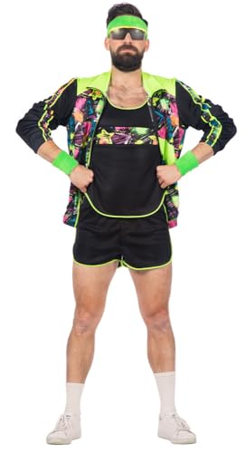 WILBERS & WILBERS 80er 90er Jahre Aerobic Trainingsanzug Retro Fitness Kost?m Neon Jogginganzug L von WILBERS & WILBERS