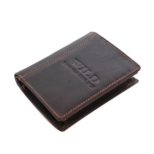 Bag Street - Wild Things Only - Herren Geldbörse rustikal Rindleder - präsentiert von ZMOKA® in versch. Farben (Braun) von WILD THINGS ONLY !!!