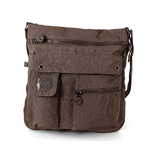 LUXUS Schultertasche MODISCHE Damentasche Umhängetasche BAG STREET Braun von Bag Street