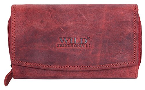 FLW Wild Things Only rote Ledergeldbörse aus robustem Echtleder von WILD THINGS ONLY !!!