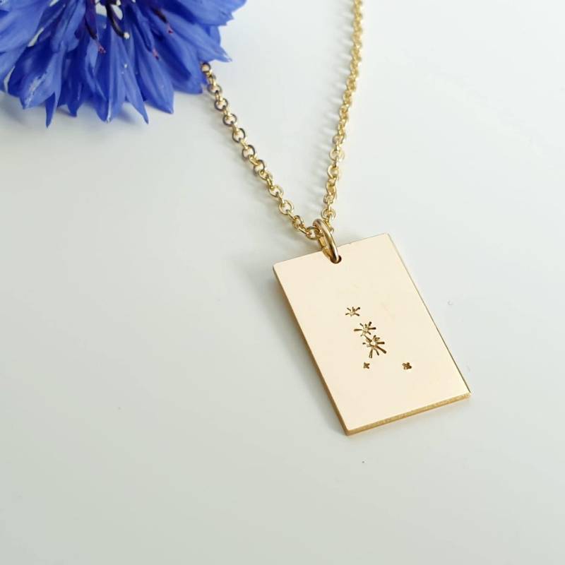 Halskette Mit Sternzeichen Anhänger | Horoskop Kette Sternbild Benutzerdefinierte Astrologie Aus 14K Gold Filled Geschenk von WILDBIRDSJewelry
