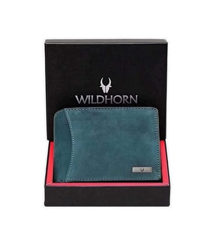 WILDHORN India RFID-geschützte Herren-Geldbörse aus Leder (Blue Hunter) von WILDHORN