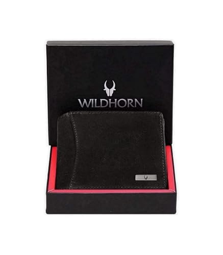 WILDHORN India RFID-geschützte Herren-Geldbörse aus Leder (Dark Brown Hunter) von WILDHORN