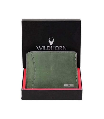 WILDHORN India RFID-geschützte Herren-Geldbörse aus Leder (Green Hunter) von WILDHORN